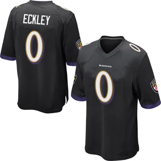 Ryan Eckley Baltimore Ravens Men's Game Nike Jersey - Black