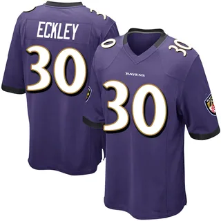 Ryan Eckley Baltimore Ravens Men's Game Team Color Nike Jersey - Purple