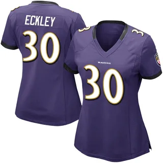 Ryan Eckley Baltimore Ravens Women's Limited Team Color Vapor Untouchable Nike Jersey - Purple
