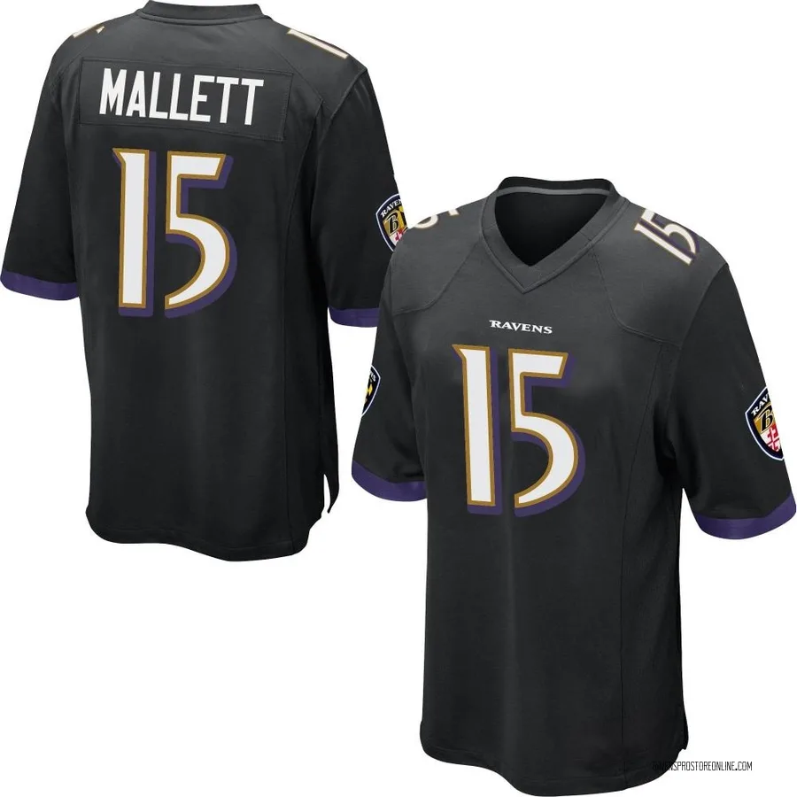 Ryan Mallett Baltimore Ravens Men's Game Nike Jersey - Black