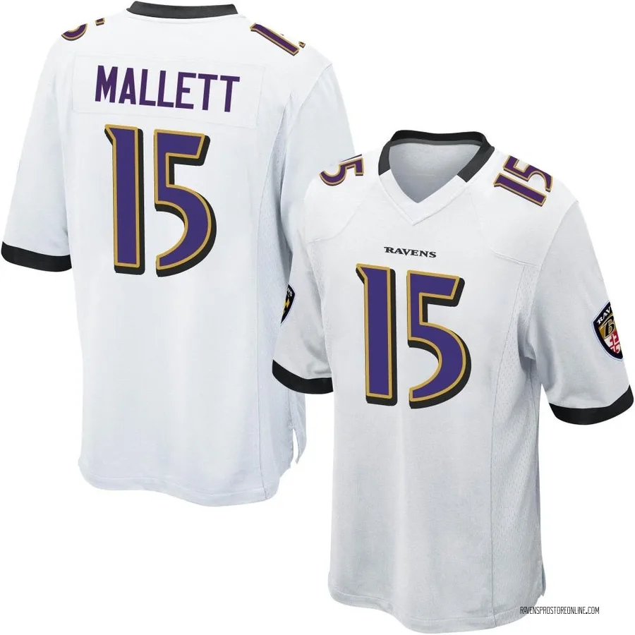 Ryan Mallett Baltimore Ravens Men's Game Nike Jersey - White