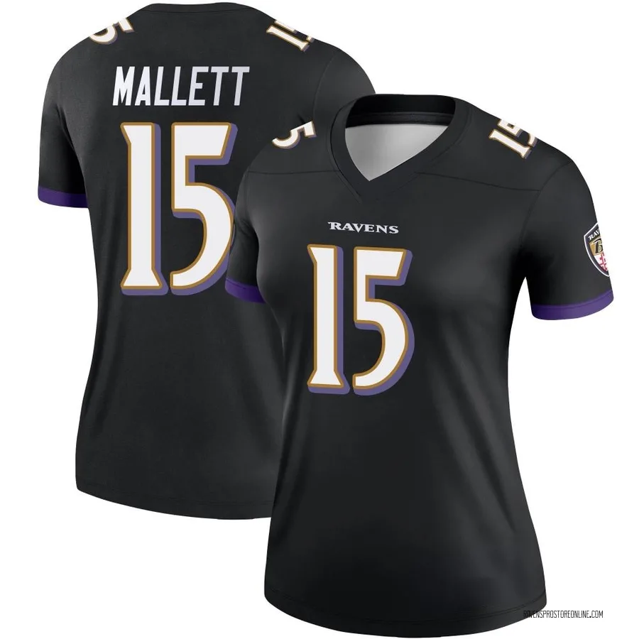 Ryan Mallett Baltimore Ravens Women's Legend Nike Jersey - Black