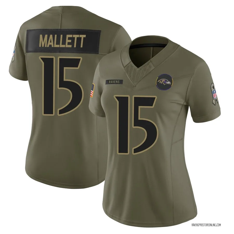 Ryan Mallett Baltimore Ravens Women's Limited 2025 Salute to Service Nike Jersey - Olive