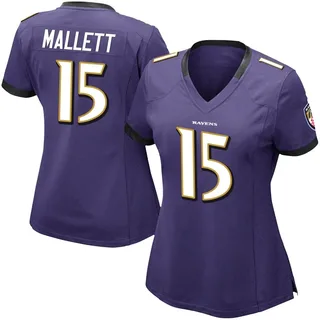 Ryan Mallett Baltimore Ravens Women's Limited Team Color Vapor Untouchable Nike Jersey - Purple