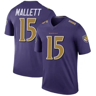 Ryan Mallett Baltimore Ravens Youth Color Rush Legend Nike Jersey - Purple