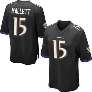 Ryan Mallett Baltimore Ravens Youth Game Nike Jersey - Black