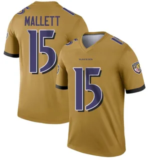 Ryan Mallett Baltimore Ravens Youth Legend Inverted Nike Jersey - Gold