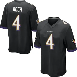 Sam Koch Baltimore Ravens Men's Game Nike Jersey - Black