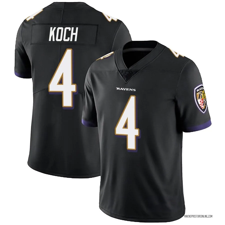 Sam Koch Baltimore Ravens Men's Limited Alternate Vapor Untouchable Nike Jersey - Black