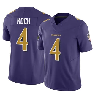 Sam Koch Baltimore Ravens Men's Limited Vapor F.U.S.E. Nike Jersey - Purple