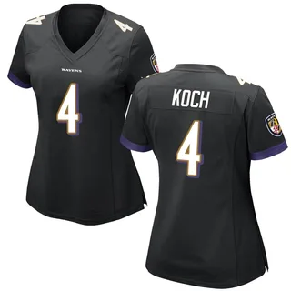 Sam Koch Baltimore Ravens Women's Game Nike Jersey - Black