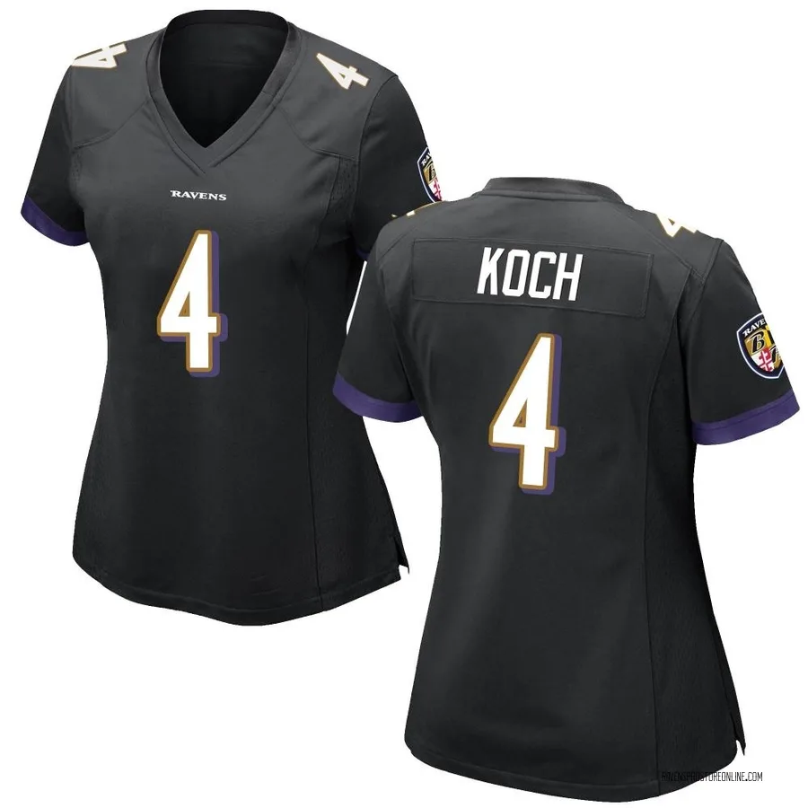 Sam Koch Baltimore Ravens Women's Game Nike Jersey - Black