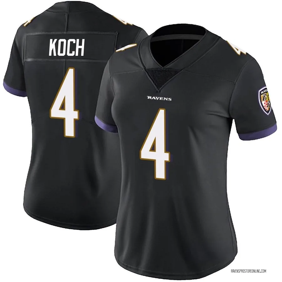 Sam Koch Baltimore Ravens Women's Limited Alternate Vapor Untouchable Nike Jersey - Black