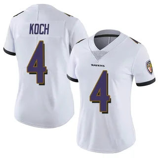 Sam Koch Baltimore Ravens Women's Limited Vapor Untouchable Nike Jersey - White