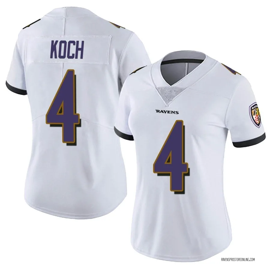 Sam Koch Baltimore Ravens Women's Limited Vapor Untouchable Nike Jersey - White
