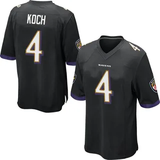 Sam Koch Baltimore Ravens Youth Game Nike Jersey - Black