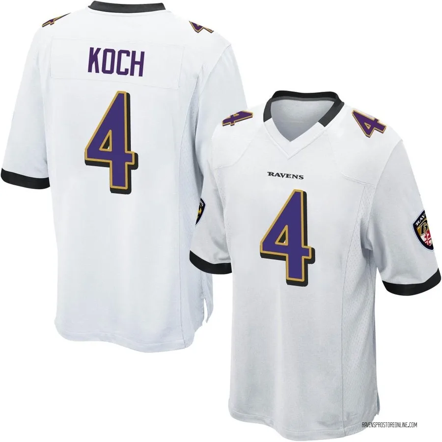 Sam Koch Baltimore Ravens Youth Game Nike Jersey - White