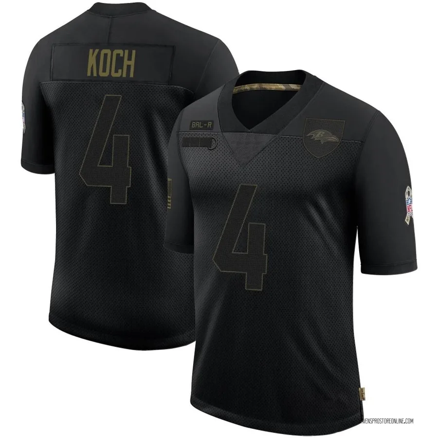Sam Koch Baltimore Ravens Youth Limited 2020 Salute To Service Nike Jersey - Black