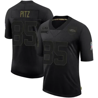 Sam Pitz Baltimore Ravens Men's Limited 2020 Salute To Service Nike Jersey - Black