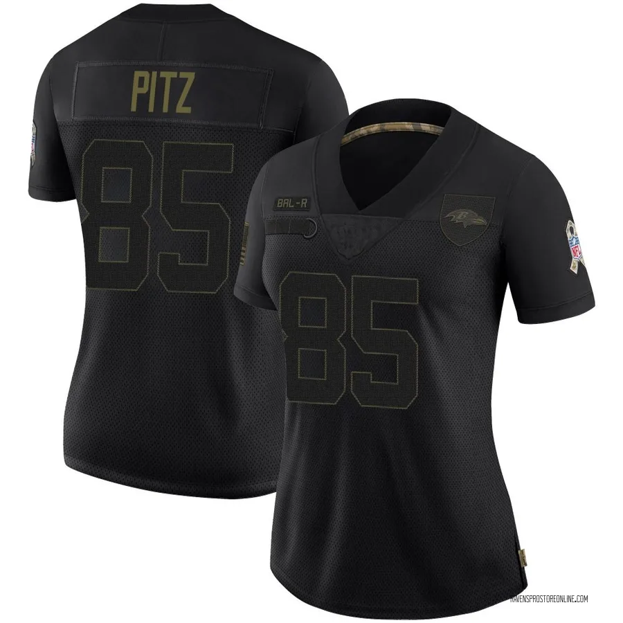Sam Pitz Baltimore Ravens Women's Limited 2020 Salute To Service Nike Jersey - Black