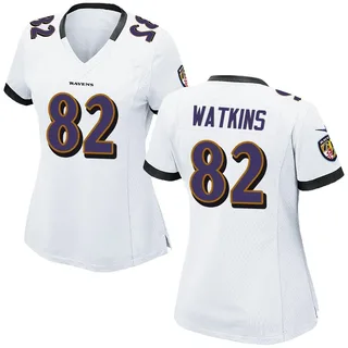 Sammy Watkins Baltimore Ravens Women's Game Nike Jersey - White