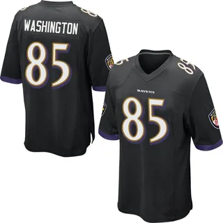 Scotty Washington Baltimore Ravens Men's Game Nike Jersey - Black