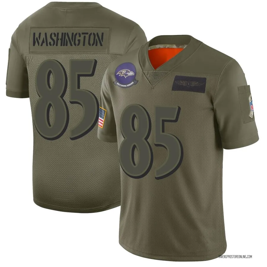 Scotty Washington Baltimore Ravens Men's Limited 2019 Salute to Service Nike Jersey - Camo