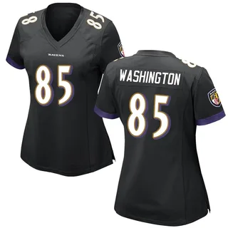 Scotty Washington Baltimore Ravens Women's Game Nike Jersey - Black