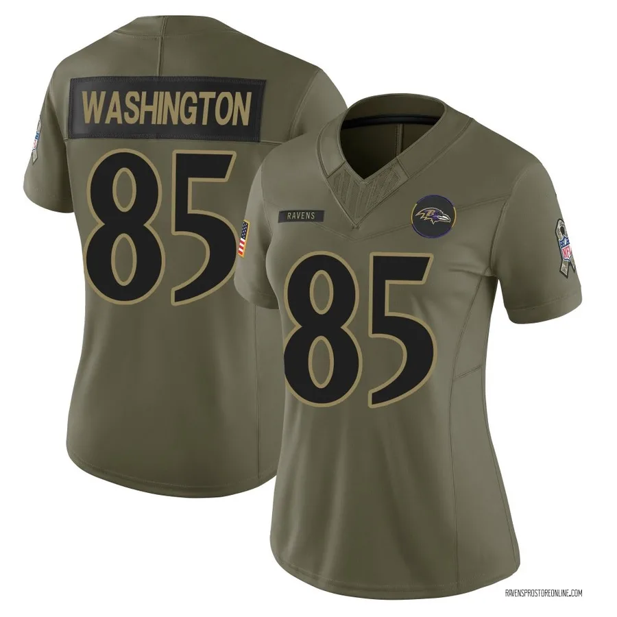 Scotty Washington Baltimore Ravens Women's Limited 2025 Salute to Service Nike Jersey - Olive
