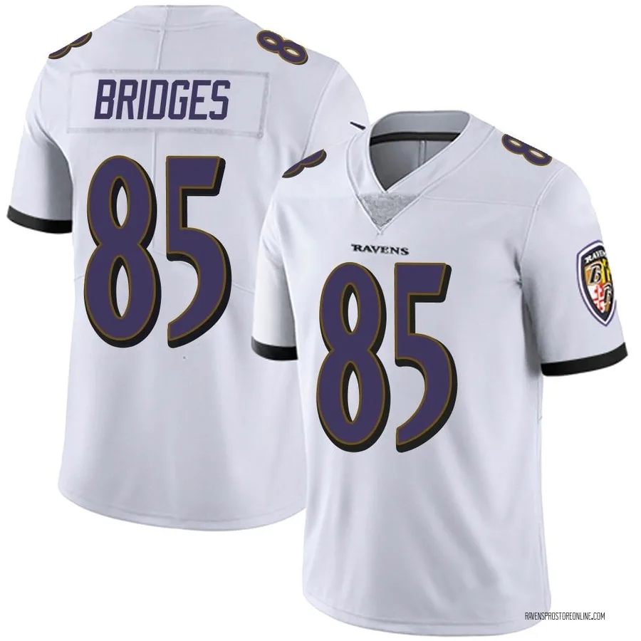 Shemar Bridges Baltimore Ravens Men's Limited Vapor Untouchable Nike Jersey - White