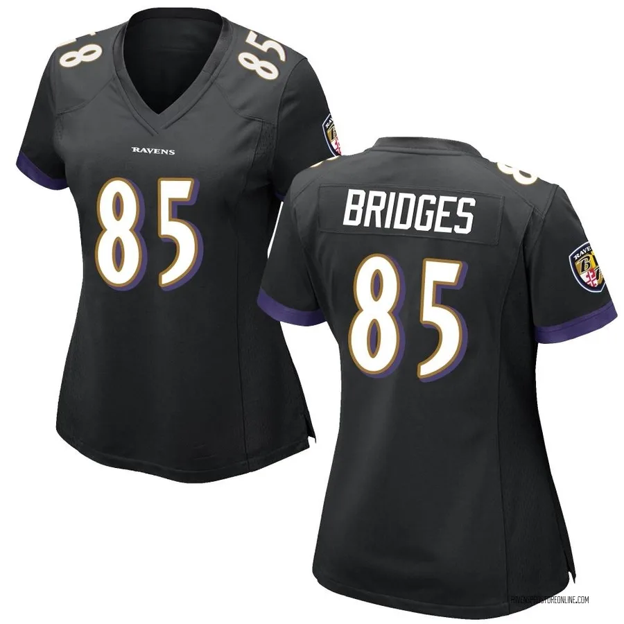 Shemar Bridges Baltimore Ravens Women's Game Nike Jersey - Black