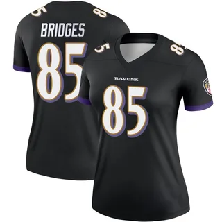 Shemar Bridges Baltimore Ravens Women's Legend Nike Jersey - Black