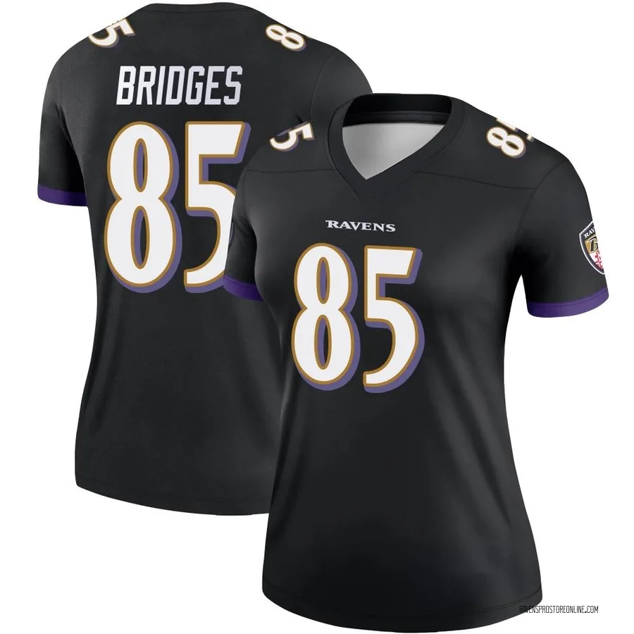 Shemar Bridges Baltimore Ravens Women's Legend Nike Jersey - Black