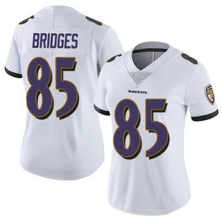 Shemar Bridges Baltimore Ravens Women's Limited Vapor Untouchable Nike Jersey - White