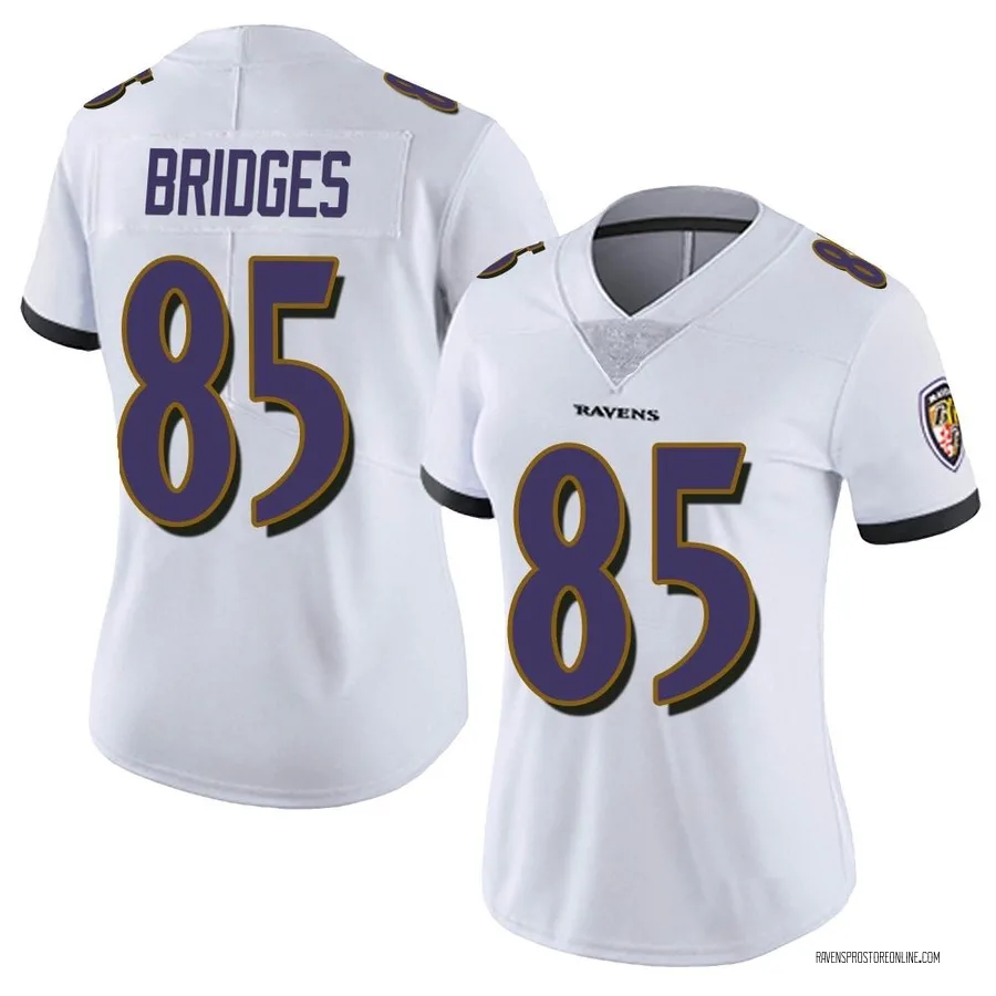 Shemar Bridges Baltimore Ravens Women's Limited Vapor Untouchable Nike Jersey - White