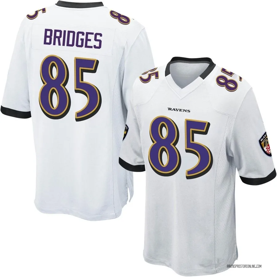 Shemar Bridges Baltimore Ravens Youth Game Nike Jersey - White