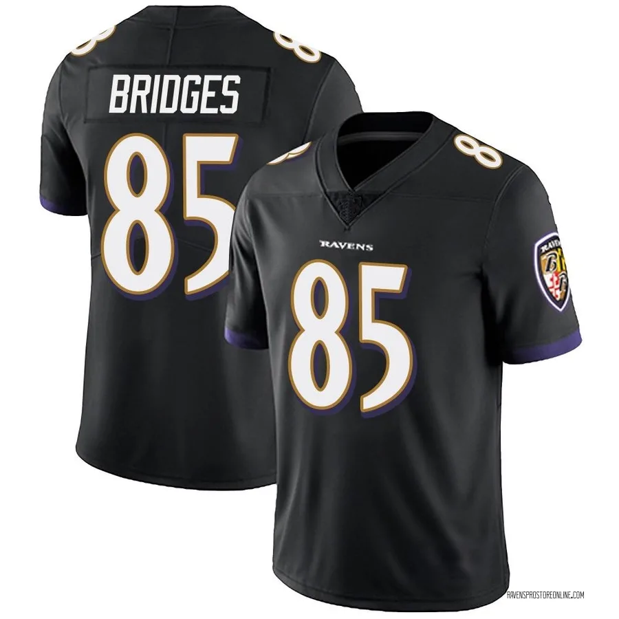 Shemar Bridges Baltimore Ravens Youth Limited Alternate Vapor Untouchable Nike Jersey - Black