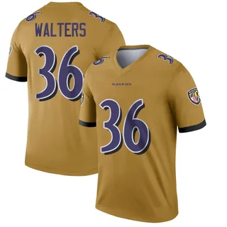 Silas Walters Baltimore Ravens Men's Legend Inverted Nike Jersey - Gold