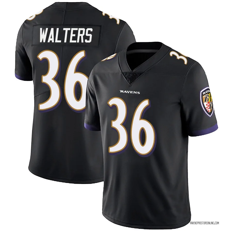 Silas Walters Baltimore Ravens Men's Limited Alternate Vapor Untouchable Nike Jersey - Black