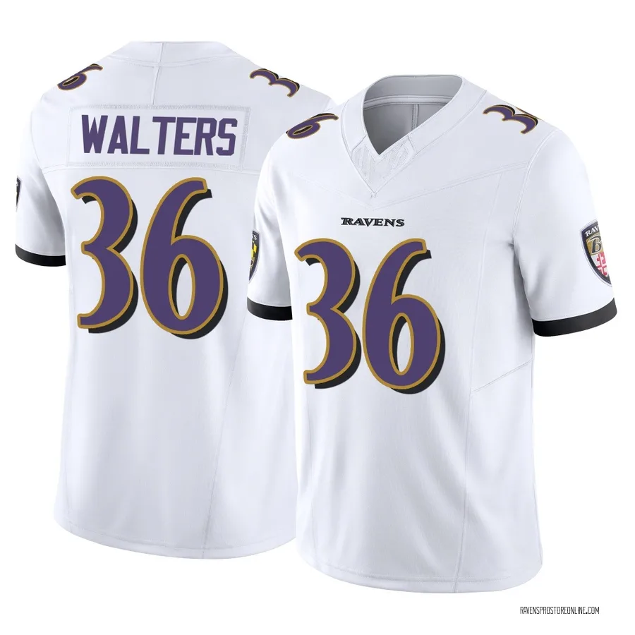 Silas Walters Baltimore Ravens Men's Limited Vapor F.U.S.E. Nike Jersey - White