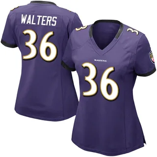 Silas Walters Baltimore Ravens Women's Limited Team Color Vapor Untouchable Nike Jersey - Purple