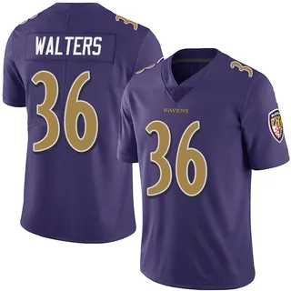 Silas Walters Baltimore Ravens Youth Limited Team Color Vapor Untouchable Nike Jersey - Purple