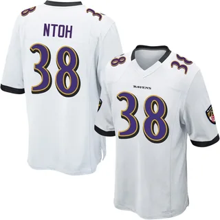 Sone Ntoh Baltimore Ravens Men's Game Nike Jersey - White
