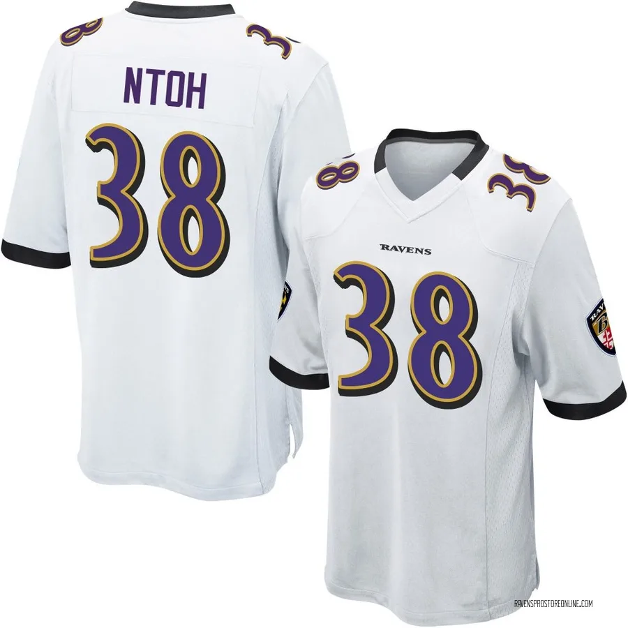 Sone Ntoh Baltimore Ravens Men's Game Nike Jersey - White