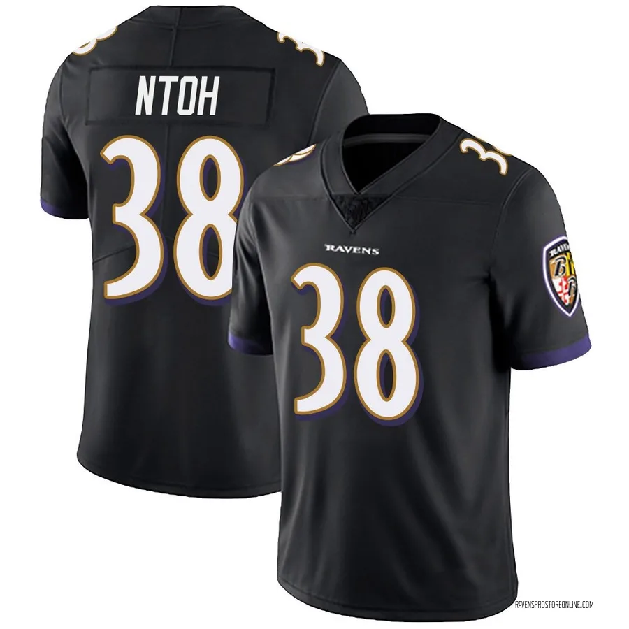 Sone Ntoh Baltimore Ravens Men's Limited Alternate Vapor Untouchable Nike Jersey - Black