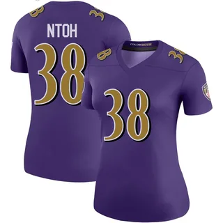 Sone Ntoh Baltimore Ravens Women's Color Rush Legend Nike Jersey - Purple