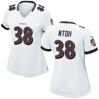 Sone Ntoh Baltimore Ravens Women's Game Nike Jersey - White