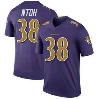 Sone Ntoh Baltimore Ravens Youth Color Rush Legend Nike Jersey - Purple