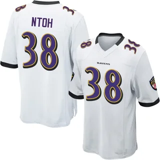 Sone Ntoh Baltimore Ravens Youth Game Nike Jersey - White