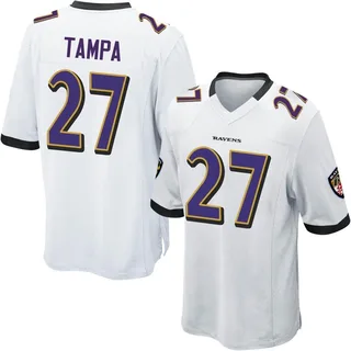 T.J. Tampa Baltimore Ravens Men's Game Nike Jersey - White